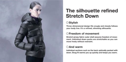 Uniqlo Down Jacket Ad